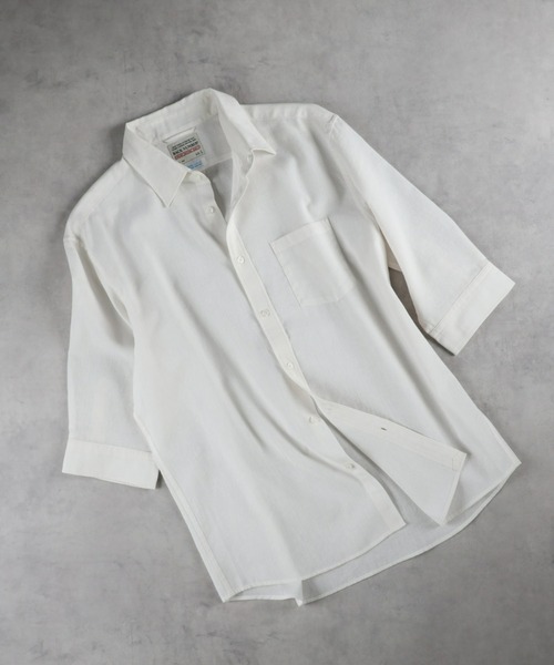 セール】【BACK NUMBER】COOLMAX麻混七分シャツ（シャツ
