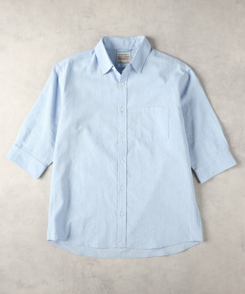 セール】【BACK NUMBER】COOLMAX麻混七分シャツ（シャツ