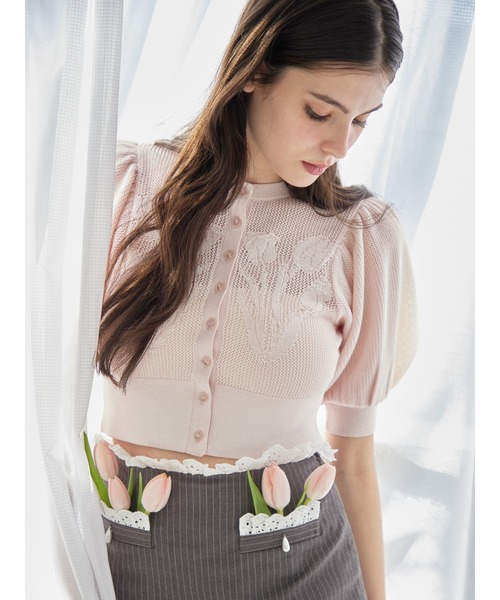 カーディガン Tulip crochet cardigan レディース セール】Tulip crochet cardigan（カーディガン/ボレロ）｜etre