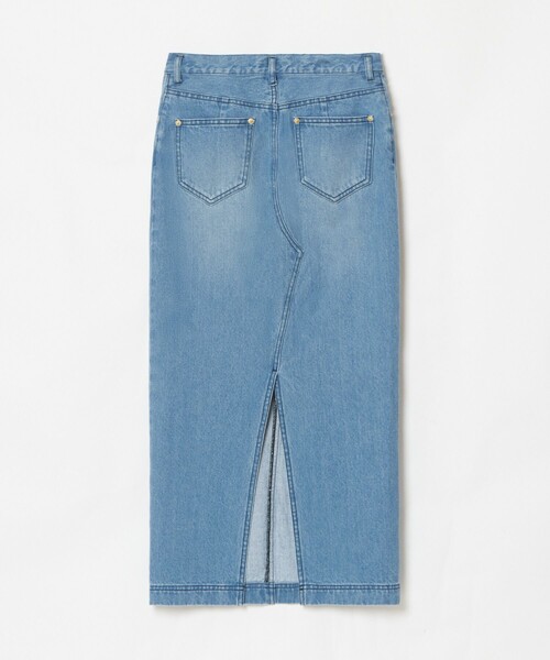 allureville（アルアバイル）の「デニムタイトスカート（デニムスカート・レディース・ライトブルー・1/2）」の10枚目の写真