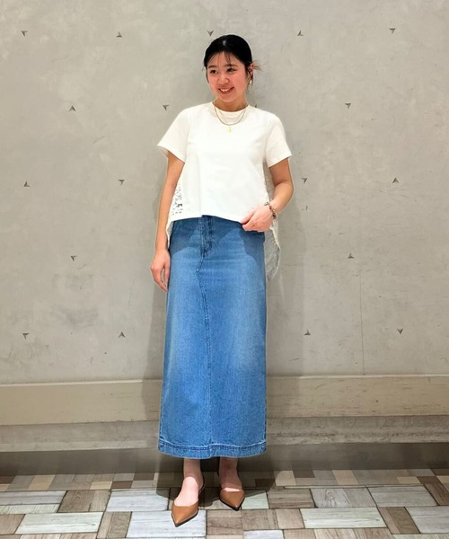 allureville（アルアバイル）の「デニムタイトスカート（デニムスカート・レディース・ライトブルー・1/2）」の18枚目の写真