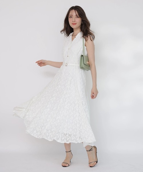 タグ付き♡新品　アプワイザーリッシェ　マチフレアレディレースワンピース　0 白 Apuweiser-riche（アプワイザーリッシェ）の「マチフレアレディレース