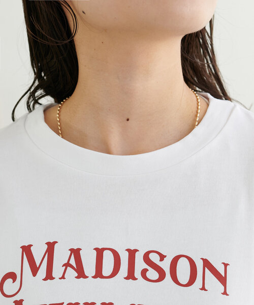 マディソンブルー Tシャツ カットソー バックロゴ 半袖 00 白 ホワイト