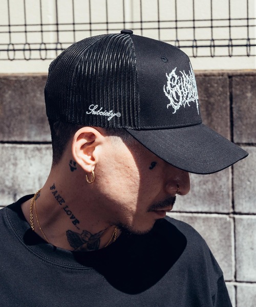 Subciety（サブサエティ）の「Inferno mesh cap（キャップ・メンズ・ブラック×レッド/ブラック×ホワイト・FREE）」の2枚目の写真