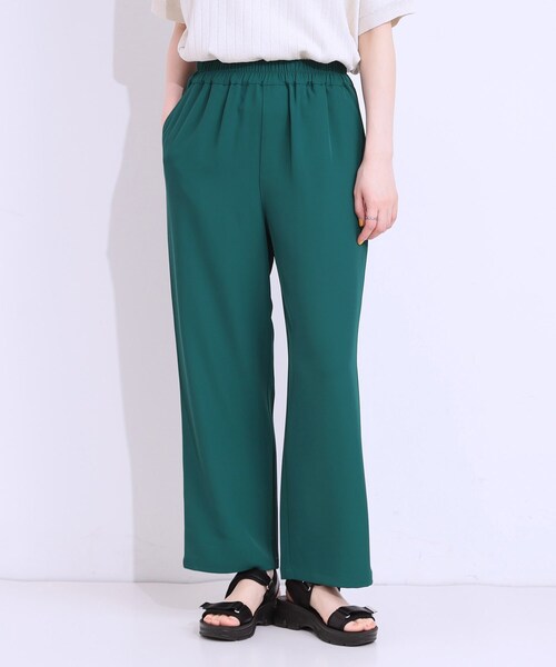 SHOO・LA・RUE（シューラルー）の「【洗える/ひんやり/UV/SS-3L】さらさらぷるんワイドパンツ（その他パンツ・レディース・ブラック/ベージュ/グリーン・01/05/04/03/02/10）」の12枚目の写真