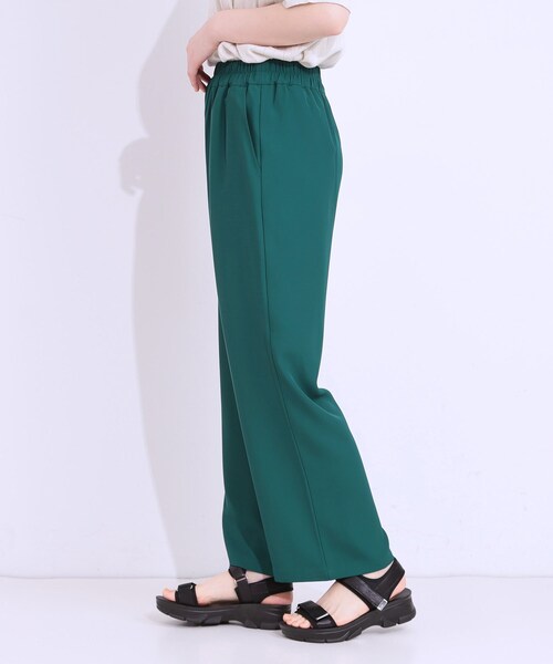 SHOO・LA・RUE（シューラルー）の「【洗える/ひんやり/UV/SS-3L】さらさらぷるんワイドパンツ（その他パンツ・レディース・ブラック/ベージュ/グリーン・01/05/04/03/02/10）」の13枚目の写真