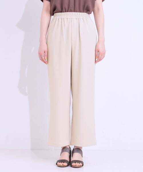 SHOO・LA・RUE（シューラルー）の「【洗える/ひんやり/UV/SS-3L】さらさらぷるんワイドパンツ（その他パンツ・レディース・ブラック/ベージュ/グリーン・01/05/04/03/02/10）」の16枚目の写真