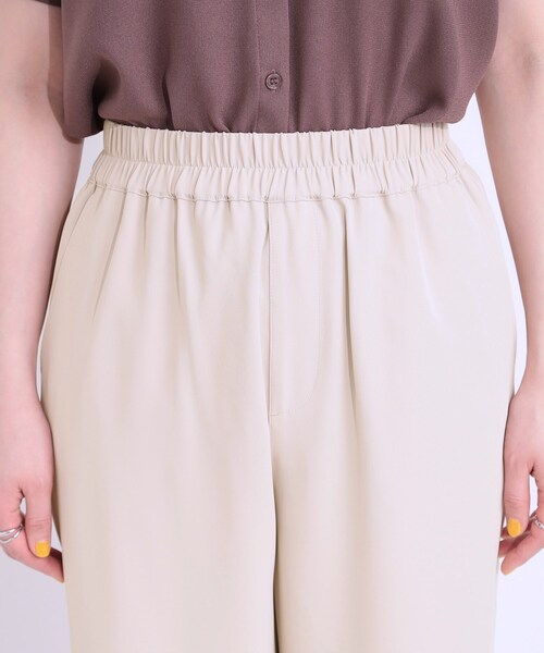 SHOO・LA・RUE（シューラルー）の「【洗える/ひんやり/UV/SS-3L】さらさらぷるんワイドパンツ（その他パンツ・レディース・ブラック/ベージュ/グリーン・01/05/04/03/02/10）」の19枚目の写真