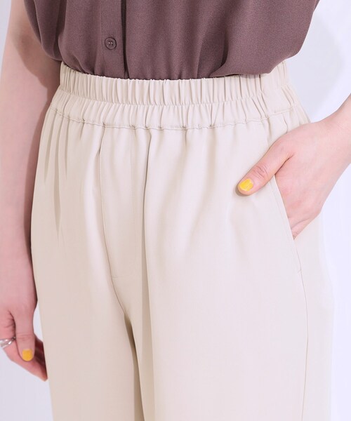 SHOO・LA・RUE（シューラルー）の「【洗える/ひんやり/UV/SS-3L】さらさらぷるんワイドパンツ（その他パンツ・レディース・ブラック/ベージュ/グリーン・01/05/04/03/02/10）」の20枚目の写真