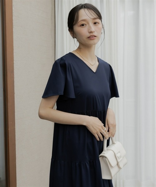 Petitjo(プッチージョ)の「小さいサイズ ティアードワンピース 低身長さん・小柄女性(ワンピース・レディース・ブラウン/ネイビー/カーキ・PSS/PS/PM/PL)」の19枚目の写真