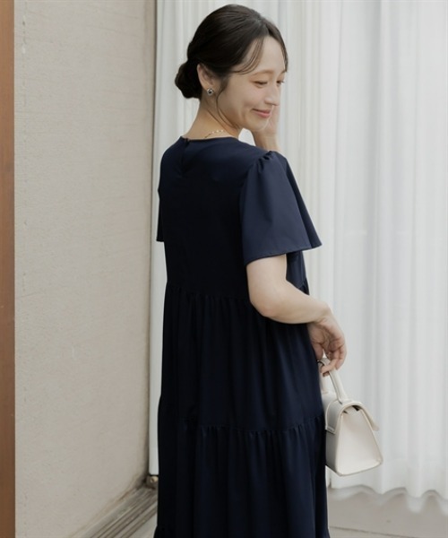 Petitjo(プッチージョ)の「小さいサイズ ティアードワンピース 低身長さん・小柄女性(ワンピース・レディース・ブラウン/ネイビー/カーキ・PSS/PS/PM/PL)」の21枚目の写真