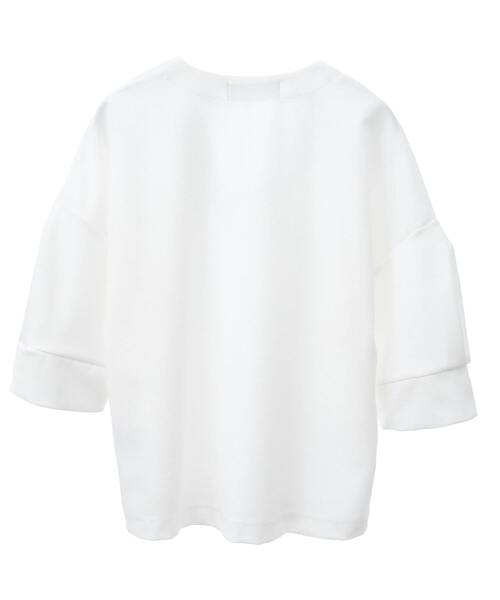 LOGEMENT DE CLAIRE(ロジュモンドクレール)の「Vネックプルオーバー(Tシャツ/カットソー・レディース・ホワイト/杢グレー/ブラック・FREE)」の8枚目の写真