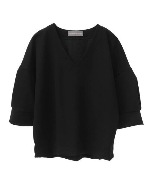 LOGEMENT DE CLAIRE(ロジュモンドクレール)の「Vネックプルオーバー(Tシャツ/カットソー・レディース・ホワイト/杢グレー/ブラック・FREE)」の21枚目の写真
