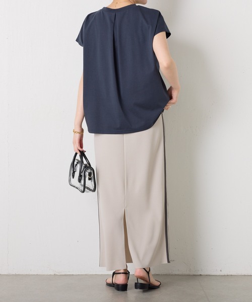 COLLAGE GALLARDAGALANTE(コラージュガリャルダガランテ)の「サイドラインカットタイトスカート/セットアップ可(スカート・レディース・ライトグレー/ブラウン・FREE)」の9枚目の写真