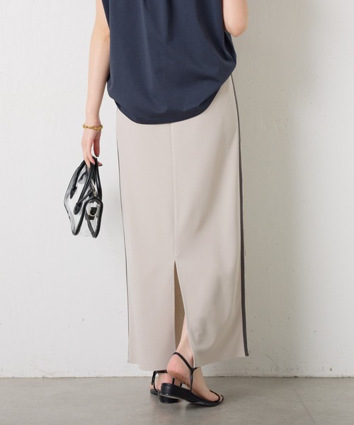 COLLAGE GALLARDAGALANTE(コラージュガリャルダガランテ)の「サイドラインカットタイトスカート/セットアップ可(スカート・レディース・ライトグレー/ブラウン・FREE)」の6枚目の写真