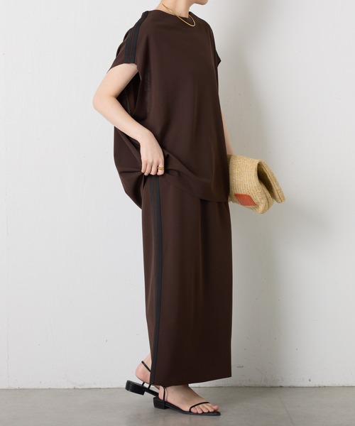 COLLAGE GALLARDAGALANTE(コラージュガリャルダガランテ)の「サイドラインカットタイトスカート/セットアップ可(スカート・レディース・ライトグレー/ブラウン・FREE)」の19枚目の写真