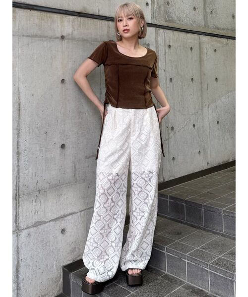 MURUA（ムルーア）の「【WEB限定】レースシアーパンツ（その他パンツ・レディース・ブラック/アイボリー・FREE）」の13枚目の写真