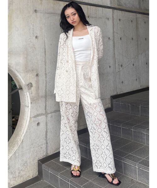 MURUA（ムルーア）の「【WEB限定】レースシアーパンツ（その他パンツ・レディース・ブラック/アイボリー・FREE）」の16枚目の写真