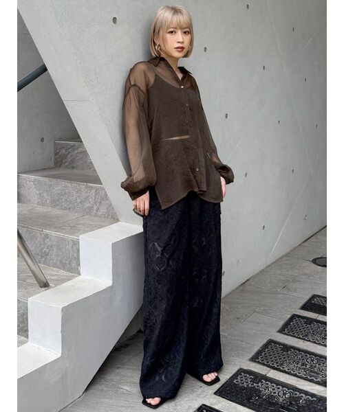 MURUA（ムルーア）の「【WEB限定】レースシアーパンツ（その他パンツ・レディース・ブラック/アイボリー・FREE）」の4枚目の写真