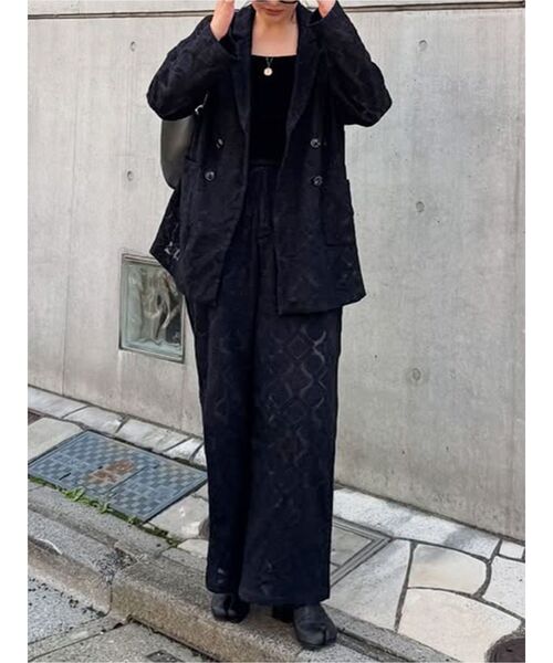 MURUA（ムルーア）の「【WEB限定】レースシアーパンツ（その他パンツ・レディース・ブラック/アイボリー・FREE）」の9枚目の写真