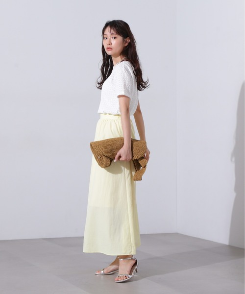 N.(N. Natural Beauty Basic)(エヌエヌナチュラルビューティーベーシック)の「ポコポコボクシーカットソー(Tシャツ/カットソー・レディース・ピンク/オフホワイト/ブラック・MEDIUM)」の8枚目の写真