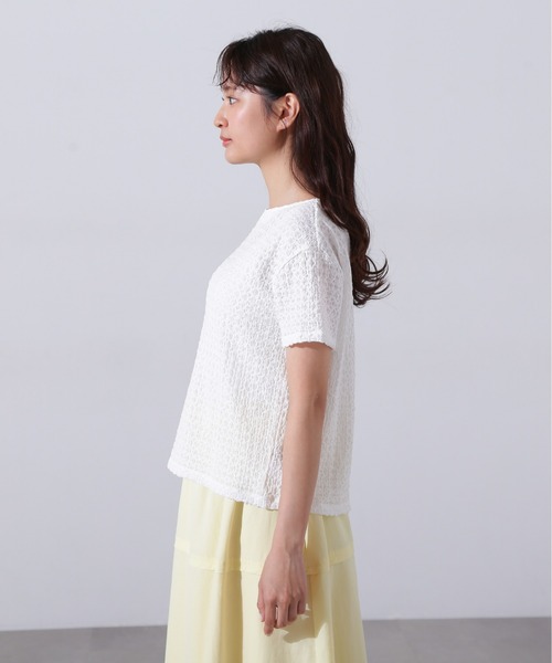 N.(N. Natural Beauty Basic)(エヌエヌナチュラルビューティーベーシック)の「ポコポコボクシーカットソー(Tシャツ/カットソー・レディース・ピンク/オフホワイト/ブラック・MEDIUM)」の10枚目の写真