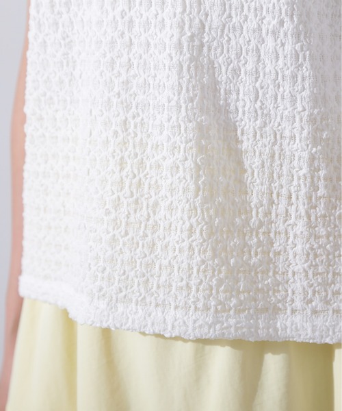 N.(N. Natural Beauty Basic)(エヌエヌナチュラルビューティーベーシック)の「ポコポコボクシーカットソー(Tシャツ/カットソー・レディース・ピンク/オフホワイト/ブラック・MEDIUM)」の15枚目の写真