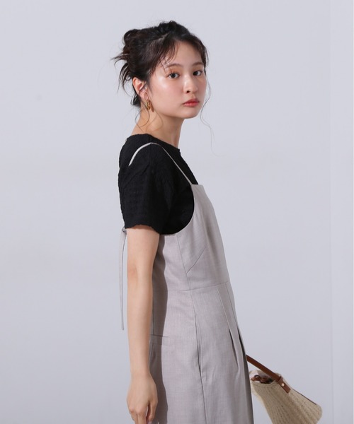 N.(N. Natural Beauty Basic)(エヌエヌナチュラルビューティーベーシック)の「ポコポコボクシーカットソー(Tシャツ/カットソー・レディース・ピンク/オフホワイト/ブラック・MEDIUM)」の19枚目の写真