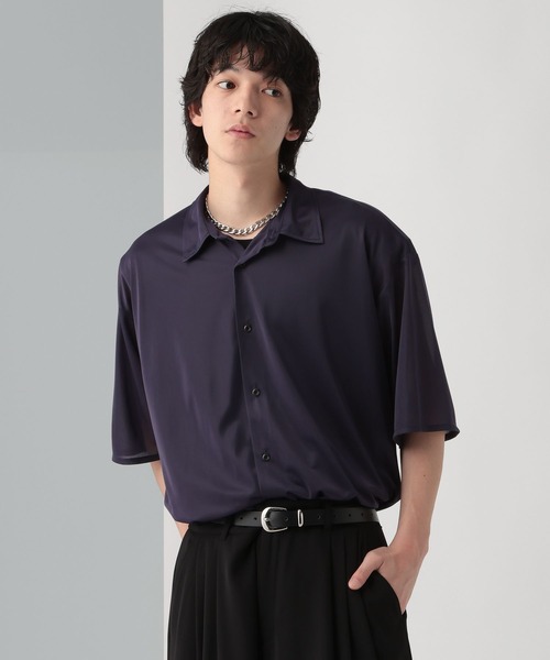 HARE 【WEB限定】マルチマテリアルパターンシャツ SS WEB限定】マルチマテリアルシアーシャツSS(HARE)（シャツ