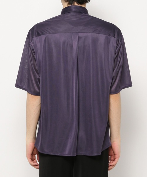 HARE（ハレ）の「【WEB限定】マルチマテリアルシアーシャツSS(HARE)（シャツ/ブラウス・メンズ・ブラック/パープル/グレー・LARGE/MEDIUM/SMALL）」の16枚目の写真