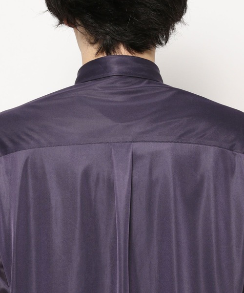 HARE（ハレ）の「【WEB限定】マルチマテリアルシアーシャツSS(HARE)（シャツ/ブラウス・メンズ・ブラック/パープル/グレー・LARGE/MEDIUM/SMALL）」の14枚目の写真