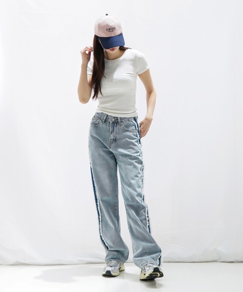 gossip!ロサンゼルス(ゴシップロサンゼルス)の「アウトシーム ルーズデニム(デニムパンツ・レディース・ブルー・S/M)」の10枚目の写真