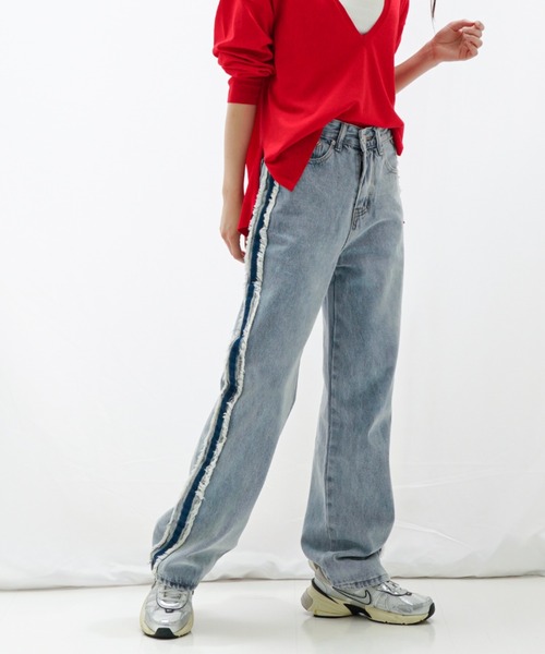 gossip!ロサンゼルス(ゴシップロサンゼルス)の「アウトシーム ルーズデニム(デニムパンツ・レディース・ブルー・S/M)」の8枚目の写真