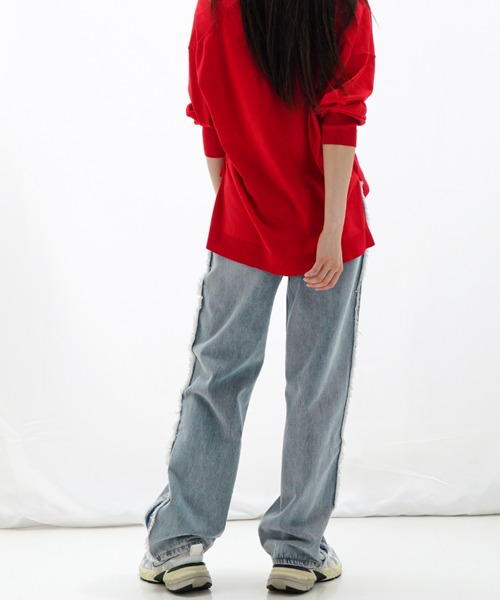 gossip!ロサンゼルス(ゴシップロサンゼルス)の「アウトシーム ルーズデニム(デニムパンツ・レディース・ブルー・S/M)」の9枚目の写真