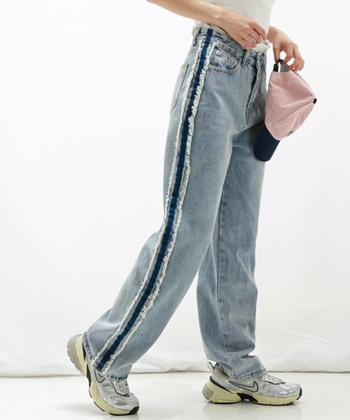 gossip!ロサンゼルス(ゴシップロサンゼルス)の「アウトシーム ルーズデニム(デニムパンツ・レディース・ブルー・S/M)」の16枚目の写真