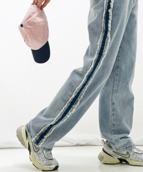 gossip!ロサンゼルス(ゴシップロサンゼルス)の「アウトシーム ルーズデニム(デニムパンツ・レディース・ブルー・S/M)」の12枚目の写真
