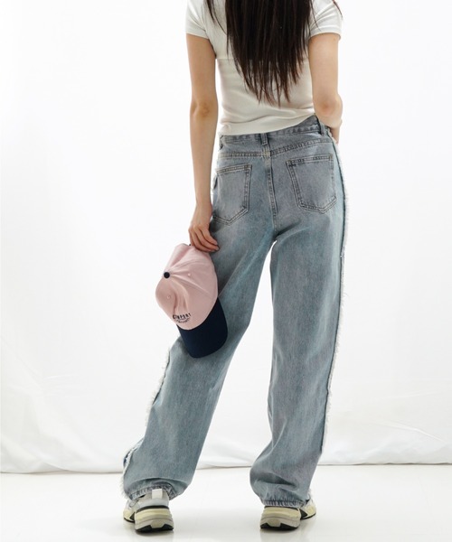 gossip!ロサンゼルス(ゴシップロサンゼルス)の「アウトシーム ルーズデニム(デニムパンツ・レディース・ブルー・S/M)」の15枚目の写真