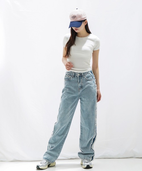 gossip!ロサンゼルス(ゴシップロサンゼルス)の「アウトシーム ルーズデニム(デニムパンツ・レディース・ブルー・S/M)」の11枚目の写真