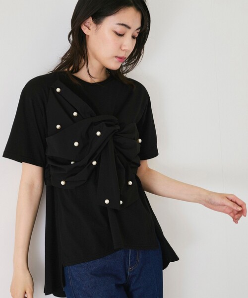 Jayro(ジャイロ)の「パールデコフリルTシャツ(Tシャツ/カットソー・レディース・ブラック/ホワイト系その他・M)」の20枚目の写真