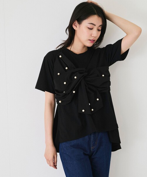 Jayro(ジャイロ)の「パールデコフリルTシャツ(Tシャツ/カットソー・レディース・ブラック/ホワイト系その他・M)」の17枚目の写真