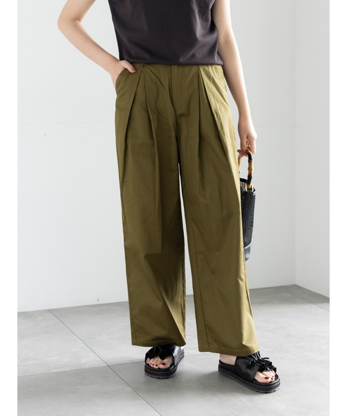 Samansa Mos2(サマンサ モスモス)の「インボックスタックバギーパンツ(チノパンツ・レディース・ベージュ/カーキ・マルチサイズ)」の10枚目の写真