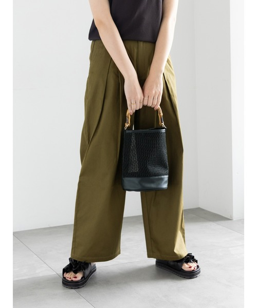 Samansa Mos2(サマンサ モスモス)の「インボックスタックバギーパンツ(チノパンツ・レディース・ベージュ/カーキ・マルチサイズ)」の11枚目の写真