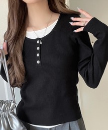 未使用 SEE BY CHLOE フェイクレイヤード 長袖 ニット セーター Amazon | [H．zroy] ニット トップス レディース プル