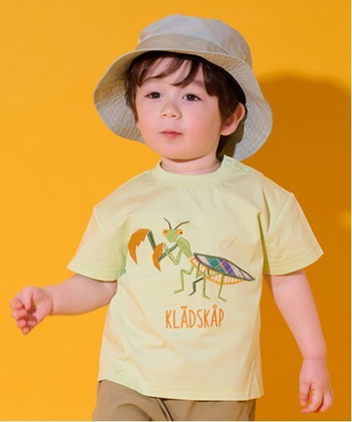 kladskap（クレードスコープ）の「昆虫アップリケ半袖Tシャツ（Tシャツ/カットソー・キッズ・ライトグリーン/サックスブルー/ホワイト・90cm/120cm/130cm/110cm/100cm/80ｃｍ）」の3枚目の写真