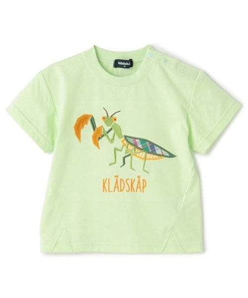 kladskap（クレードスコープ）の「昆虫アップリケ半袖Tシャツ（Tシャツ/カットソー・キッズ・ライトグリーン/サックスブルー/ホワイト・90cm/120cm/130cm/110cm/100cm/80ｃｍ）」の4枚目の写真