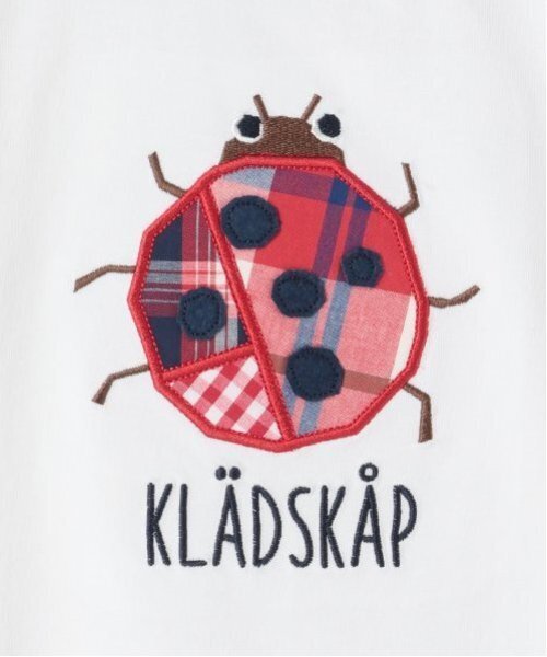 kladskap（クレードスコープ）の「昆虫アップリケ半袖Tシャツ（Tシャツ/カットソー・キッズ・ライトグリーン/サックスブルー/ホワイト・90cm/120cm/130cm/110cm/100cm/80ｃｍ）」の8枚目の写真