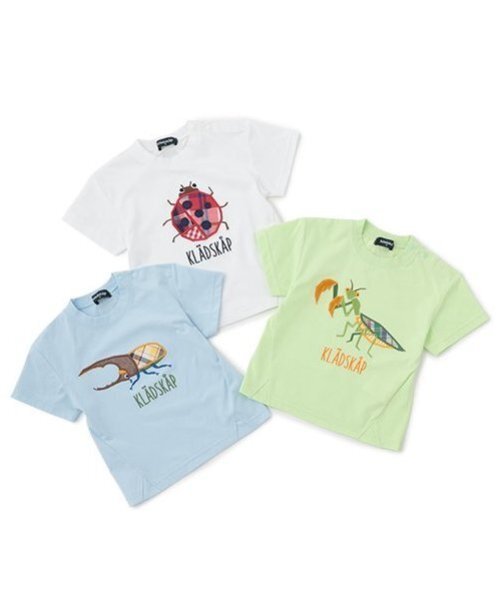kladskap（クレードスコープ）の「昆虫アップリケ半袖Tシャツ（Tシャツ/カットソー・キッズ・ライトグリーン/サックスブルー/ホワイト・90cm/120cm/130cm/110cm/100cm/80ｃｍ）」の15枚目の写真
