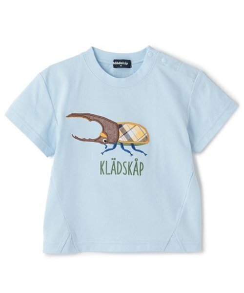 kladskap（クレードスコープ）の「昆虫アップリケ半袖Tシャツ（Tシャツ/カットソー・キッズ・ライトグリーン/サックスブルー/ホワイト・90cm/120cm/130cm/110cm/100cm/80ｃｍ）」の16枚目の写真