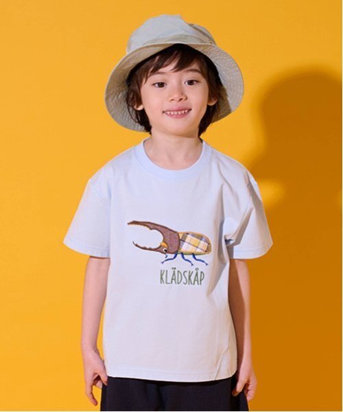 kladskap（クレードスコープ）の「昆虫アップリケ半袖Tシャツ（Tシャツ/カットソー・キッズ・ライトグリーン/サックスブルー/ホワイト・90cm/120cm/130cm/110cm/100cm/80ｃｍ）」の22枚目の写真