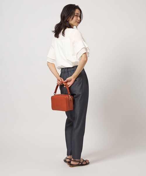 green label relaxing(グリーンレーベルリラクシング)の「シルトリ ダブルフレアスリーブ プルオーバー カットソー(Tシャツ/カットソー・レディース・ブラック/ブラウン系/オフホワイト/その他1・FREE)」の13枚目の写真